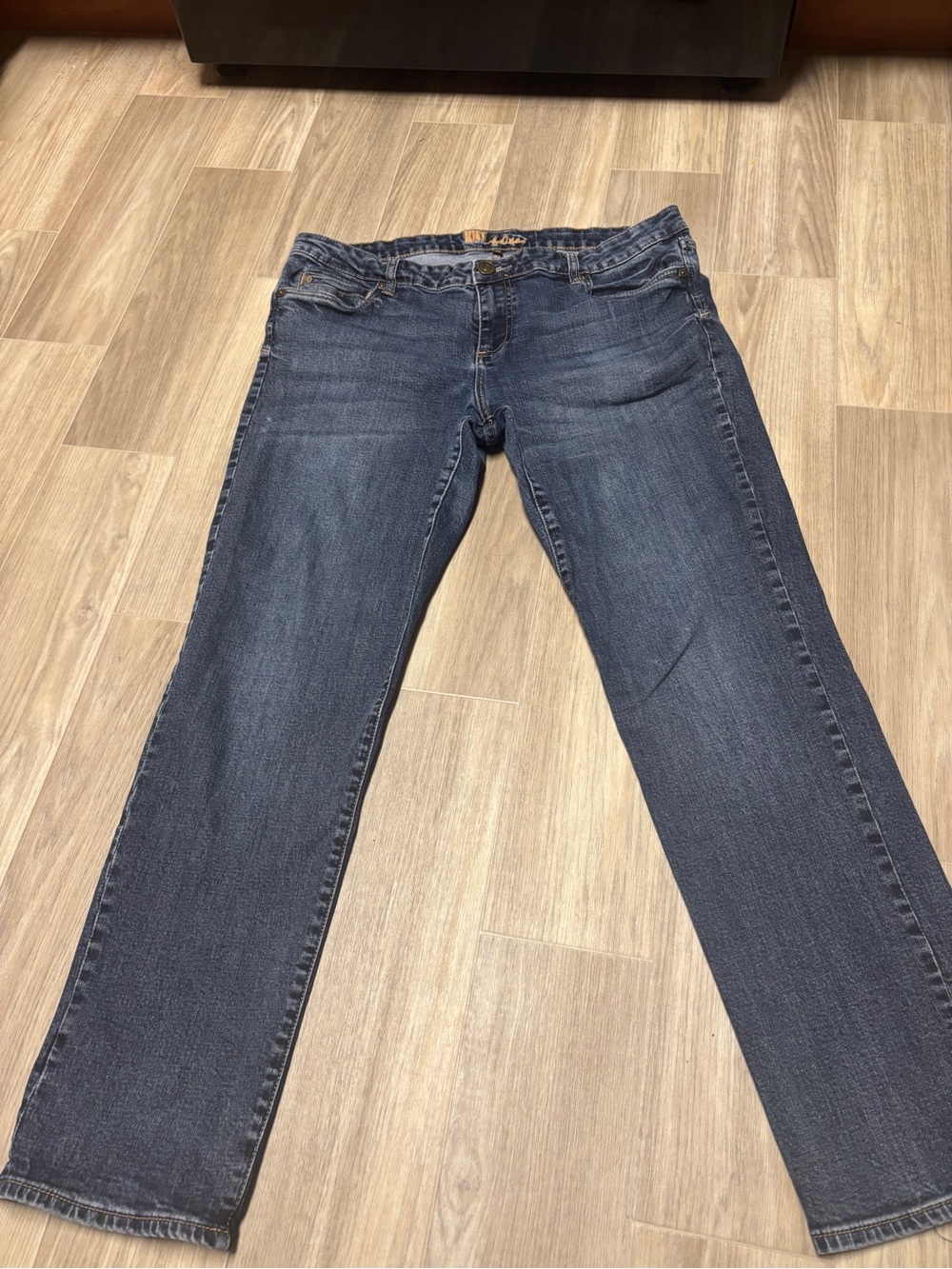 KUT from the Kloth Dark Boyfriend Jeans. Straight leg.